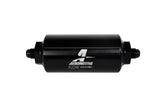 Aeromotive In-Line Filter - (AN-6 Male) 40 Micron Stainless Mesh Element Bright Dip Black Finish - 12348