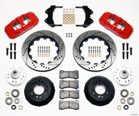 Wilwood AERO6 Front Hub Kit 14.00 Drilled-Red WWE ProSpindle - 140-10641-DR