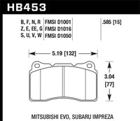 Hawk 03-06 Evo / 09-10 Evo X / 04-09 STi / 09-10 Genesis Coupe (Track Only) / 2010 Camaro SS / 08-09 - HB453F.585