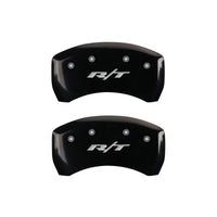 MGP 4 Caliper Covers Engraved Front & Rear RT1-Truck Black finish silver ch - 12005SRT1BK