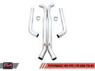 AWE Tuning 18-19 BMW F90 M5 Non-Resonated Performance Mid Pipes - 3020-11024