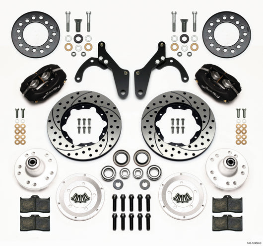 Wilwood Forged Dynalite Front Kit 11.00in Drilled 59-64 Chevy Impala / 63-64 Corvette - 140-12458-D