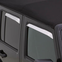 AVS 07-18 Jeep Wrangler Ventshade Front & Rear Window Deflectors 4pc - Chrome - 14918