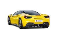 Akrapovic 16-17 Ferrari 488 GTB/488 Spyder Slip-On Line (Titanium) w/ Carbon Tips - MTP-FE488H