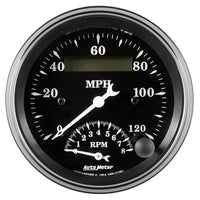 Auto Meter Gauge Tach/Speedo 3 3/8in 120mph & 8k RPM Elec. Program. Old Tyme Blk - 1781