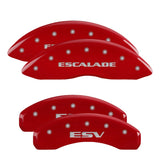 MGP 4 Caliper Covers Engraved Front & Rear MGP Red finish silver ch - 35006SMGPRD