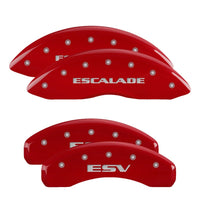 MGP 4 Caliper Covers Engraved Front & Rear MGP Red finish silver ch - 35006SMGPRD