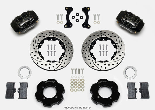 Wilwood Forged Dynalite Front Hat Kit 11.00in Drilled 95-05 Miata - 140-11704-D