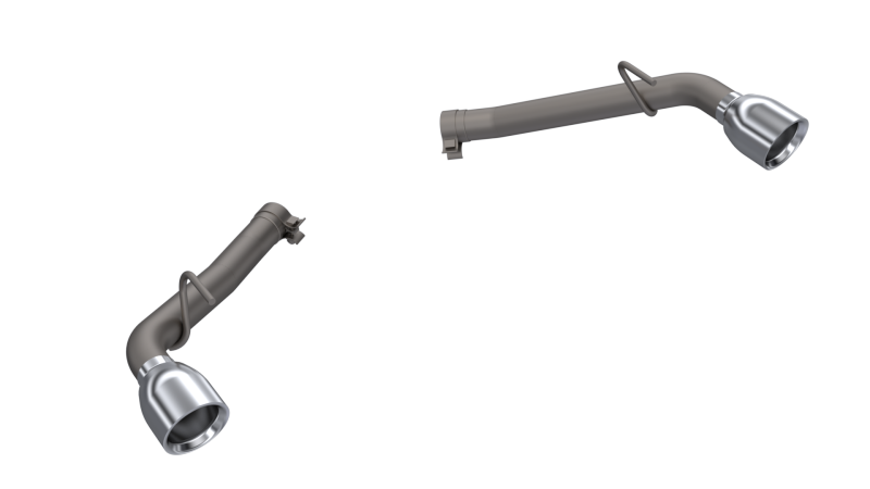 QTP 14-15 Chevrolet Camaro SS 6.2L 304SS Eliminator Muffler Delete Axle Back Exhaust w/4.5in Tips - 700114