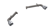 QTP 14-15 Chevrolet Camaro SS 6.2L 304SS Eliminator Muffler Delete Axle Back Exhaust w/4.5in Tips - 700114