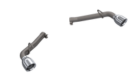 QTP 14-15 Chevrolet Camaro SS 6.2L 304SS Eliminator Muffler Delete Axle Back Exhaust w/4.5in Tips - 700114