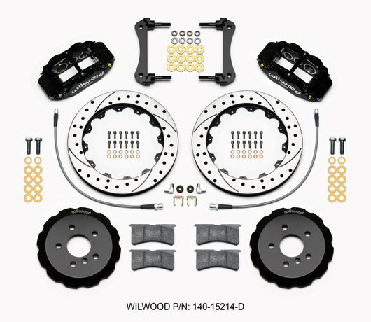 Wilwood Narrow Superlite 6R Front Hat Kit 12.88in Drilled 2014-2015 Mini Cooper w/Lines - 140-15214-D