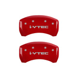 MGP 4 Caliper Covers Engraved Front & Rear i-Vtec Yellow finish black ch - 39014SIVTYL