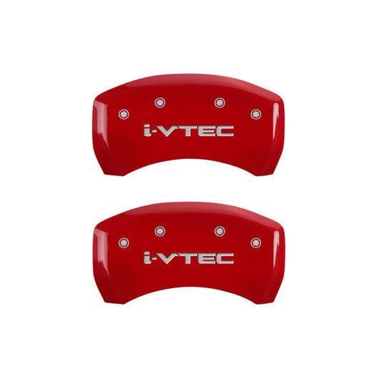 MGP 4 Caliper Covers Engraved Front & Rear i-Vtec Yellow finish black ch - 39014SIVTYL