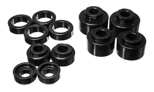 Energy Suspension 2005-07 Ford F-250/F-350 SD 2/4WD Reg Cab Body Mount Set - Black - 4.4121G
