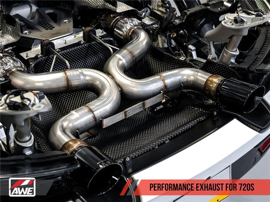 AWE Tuning McLaren 720S Performance Exhaust - Diamond Black Tips - 3010-33050
