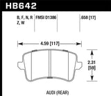 Hawk 2009-2014 Audi A4 DTC-30 Rear Brake Pads - HB642W.658