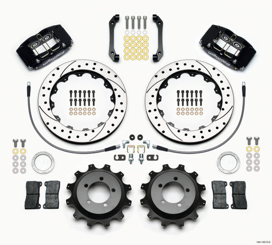 Wilwood Dynapro Radial Rear Kit 12.88in Drilled 2006-2007 Subaru WRX w/Lines - 140-13013-D