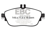 EBC 13+ Mercedes-Benz CLA250 2.0 Turbo Yellowstuff Front Brake Pads - DP42165R