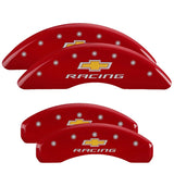 MGP 4 Caliper Covers Engraved Front & Rear MGP Red finish silver ch - 15211SMGPRD