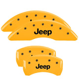 MGP 4 Caliper Covers Engraved Front & Rear MGP Yellow finish black ch - 42003SMGPYL