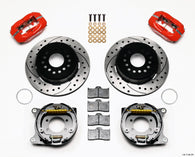 Wilwood Forged Dynalite P/S Park Brake Kit Drilled Red Ford 8.8 w/2.5in Offset-5 Lug - 140-7146-DR