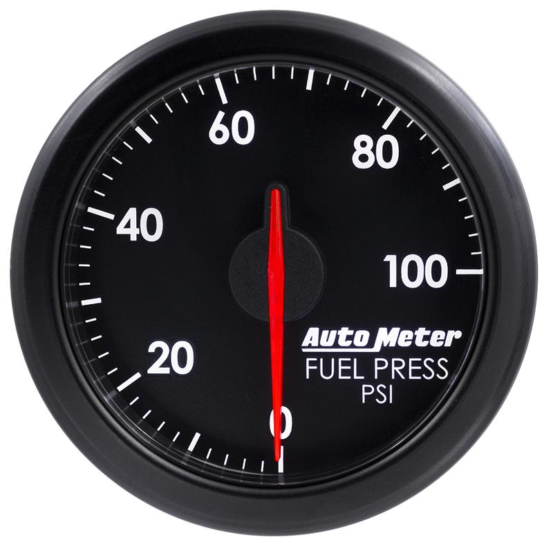 Autometer Airdrive 2-1/6in Fuel Pressure Gauge 0-100 PSI - Black - 9171-T