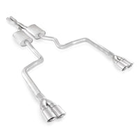 Stainless Works 2008-14 Challenger 3in Catback X-Pipe Chambered Mufflers 3-1/2in Tips - HM64CB-C