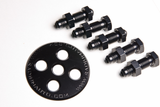 Radium Engineering Fuel Surge Tank 6AN Bulkhead Plate w/ Fittings and Nuts - 20-0128-01