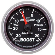 Autometer Sport-Comp II 52mm 30 In Hg/20 psi Mechanical Vacuum/Boost Gauge - 3607