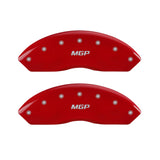 MGP 4 Caliper Covers Engraved Front & Rear MGP Red Finish Silver Characters 2017 Ford Fusion - 10244SMGPRD