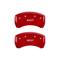 MGP 4 Caliper Covers Engraved Front & Rear MGP Red finish silver ch - 38022SMGPRD