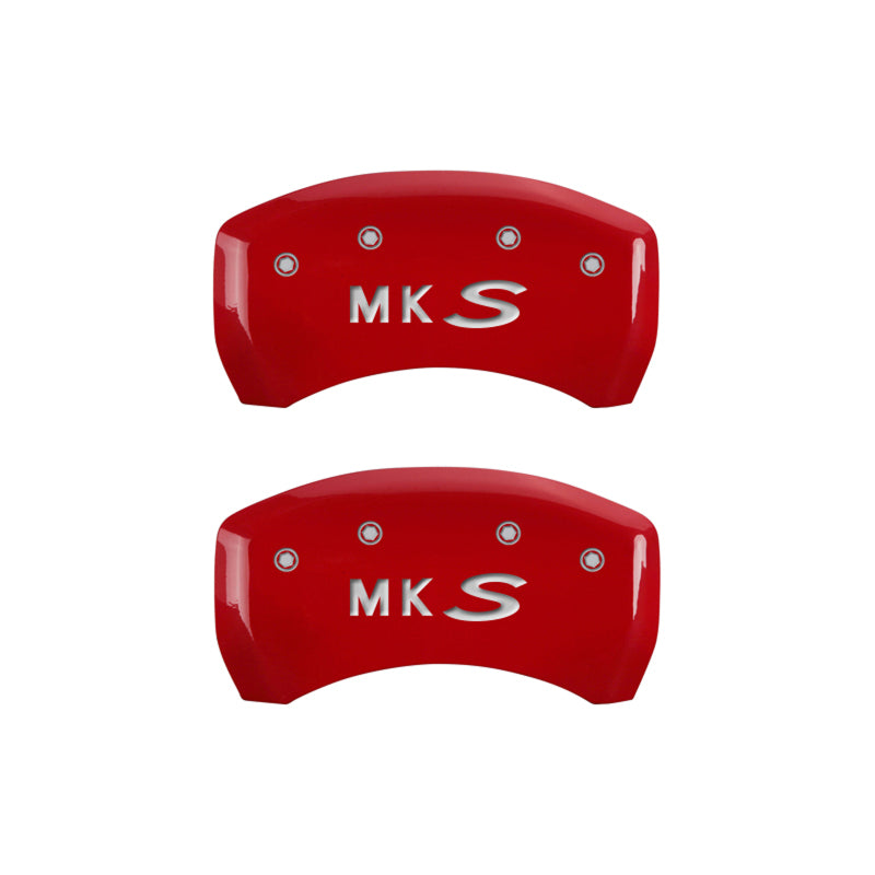 MGP 4 Caliper Covers Engraved Front Lincoln Engraved Rear MKS Yellow finish black ch - 36019SLCSYL