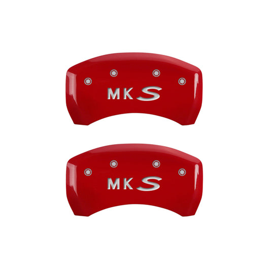 MGP 4 Caliper Covers Engraved Front Lincoln Engraved Rear MKS Yellow finish black ch - 36019SLCSYL