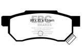 EBC 92-94 Acura Integra 1.7 Vtec Yellowstuff Rear Brake Pads - DP4642/2R