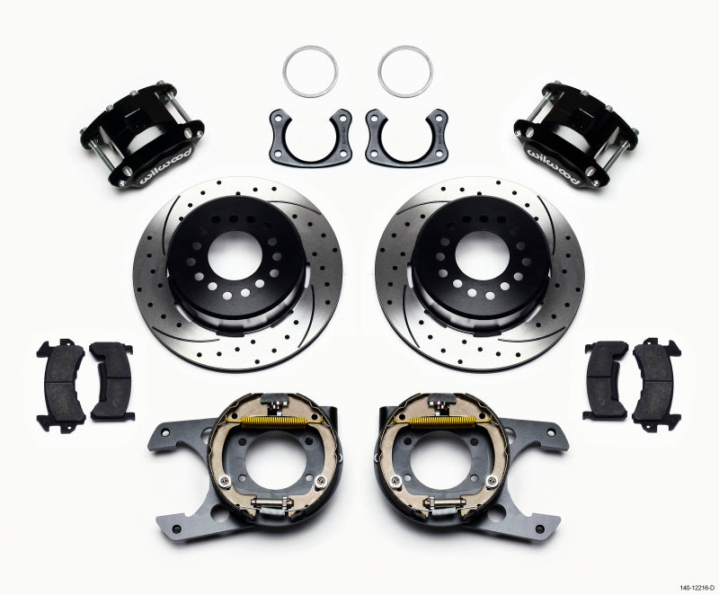 Wilwood D154 P/S Park Brake Kit Drilled Big Ford New Style 2.36in Offset - 140-12216-D