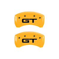 MGP Rear set 2 Caliper Covers Engraved Rear 2015/GT Yellow finish black ch - 10203R2MGYL