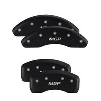 MGP 4 Caliper Covers Engraved Front & Rear Block/Challenger Black finish silver ch - 12181SCLBBK