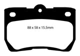 EBC 06-07 Lexus GS300 3.0 Yellowstuff Rear Brake Pads - DP41586R