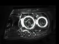 ANZO 2005-2011 Toyota Tacoma Projector Headlights w/ Halos Chrome - 121281