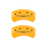 MGP 4 Caliper Covers Engraved Front & Rear Style 2/Chrysler Wing Yellow finish black ch - 32022SCW2YL
