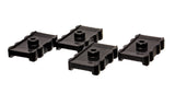 Energy Suspension 73-78 Chrysler Black Leaf Spring Isolator Set w/ Ribbed Sides - 5.6105G