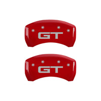 MGP 4 Caliper Covers Engraved Front 2015/Mustang Engraved Rear 2015/GT Red finish silver ch - 10200S2MGRD