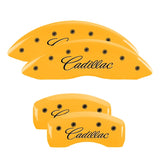 MGP 4 Caliper Covers Engraved Front & Rear MGP Yellow finish black ch - 34208SMGPYL