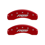 MGP 4 Caliper Covers Engraved Front & Rear SPORT Yellow finish black ch - 10119SSPOYL