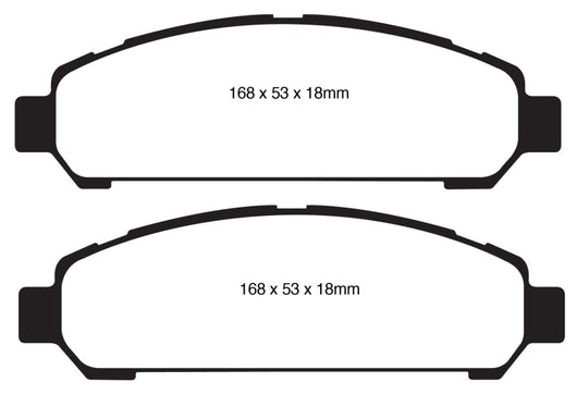 EBC 08+ Toyota Venza 2.7 Redstuff Front Brake Pads - DP31851C