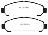 EBC 08+ Toyota Venza 2.7 Greenstuff Front Brake Pads - DP61851