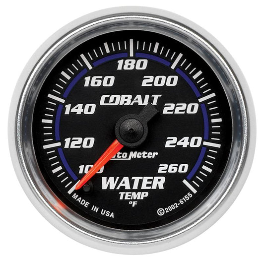 Autometer Cobalt 52mm 100-260 Deg F Electronic Water Temp Gauge - 6155