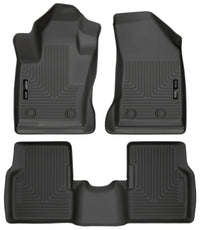 Husky Liners 2017 Jeep Compass Weatherbeater Black Front & 2nd Seat Floor Liners - 95681
