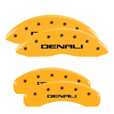 MGP 4 Caliper Covers Engraved Front & Rear Denali Yellow Finish Black Char 2009 GMC Envoy - 34004SDNLYL